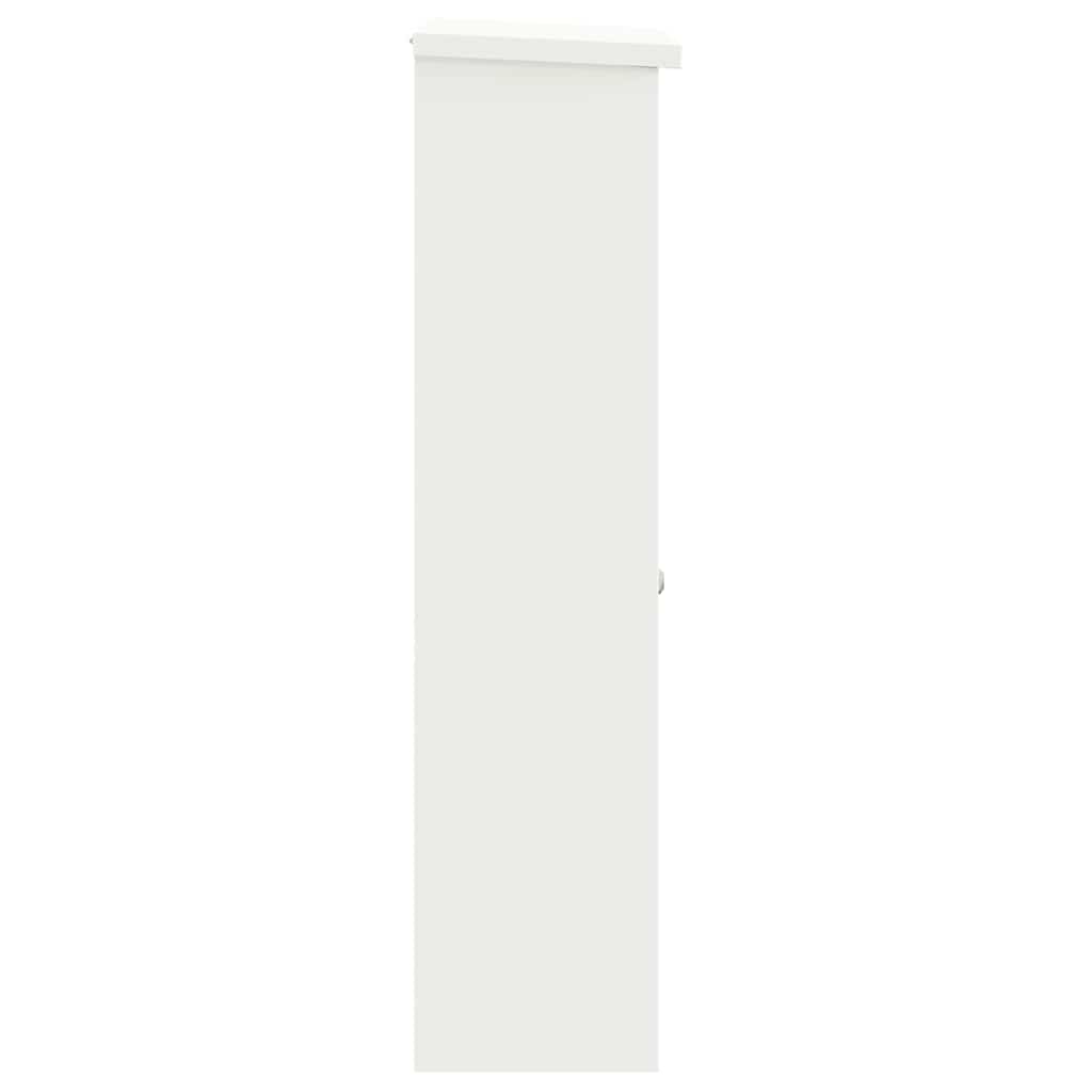 vidaXL Skrzynka na przesyłki Z blokadą Biały 44,5 x 29 x 110,5 cm Stal