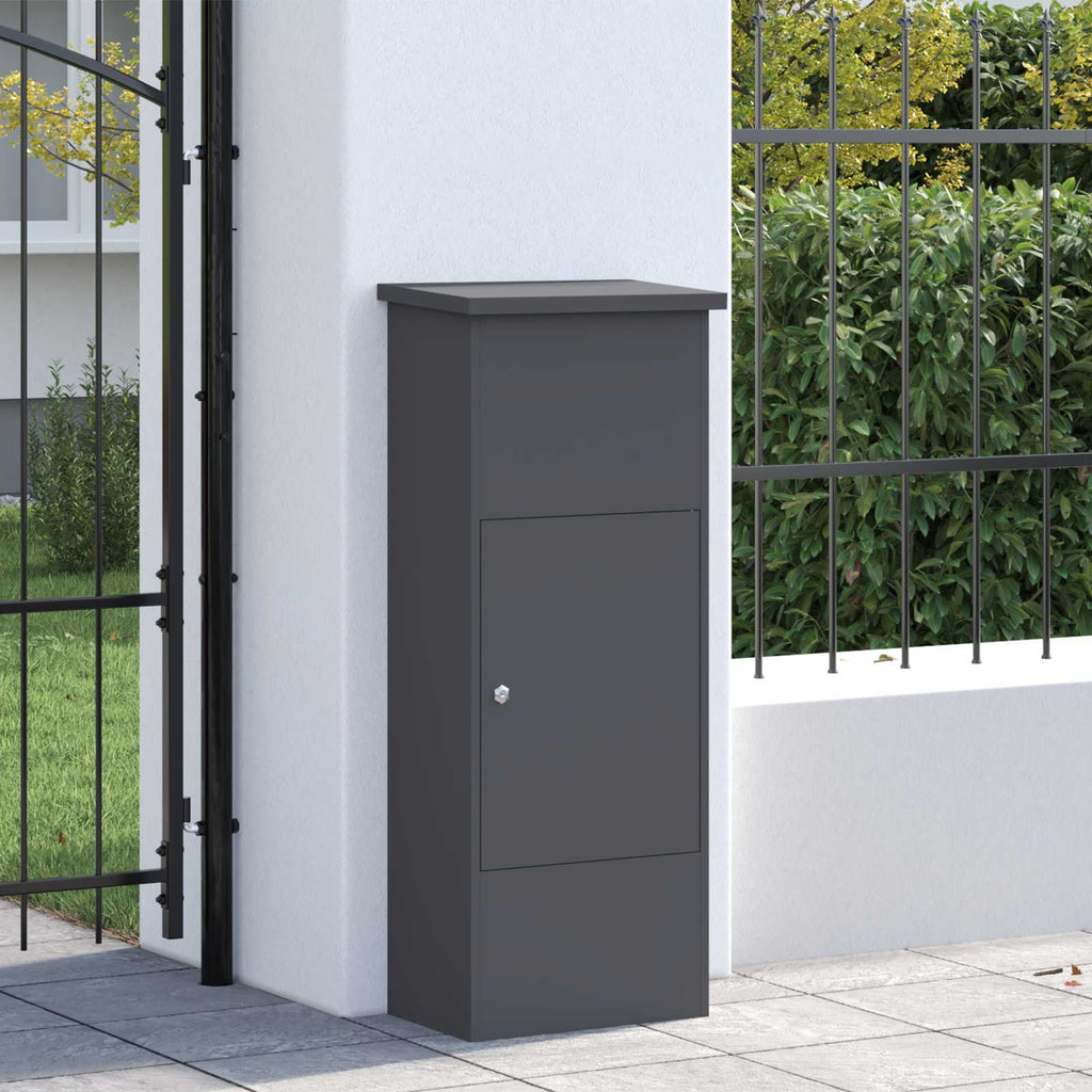 vidaXL Skrzynka na przesyłki Antracyt 44,5 x 29 x 110,5 cm Stal