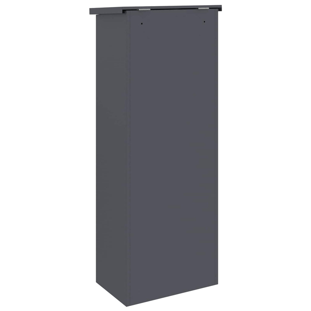 vidaXL Skrzynka na przesyłki Antracyt 44,5 x 29 x 110,5 cm Stal