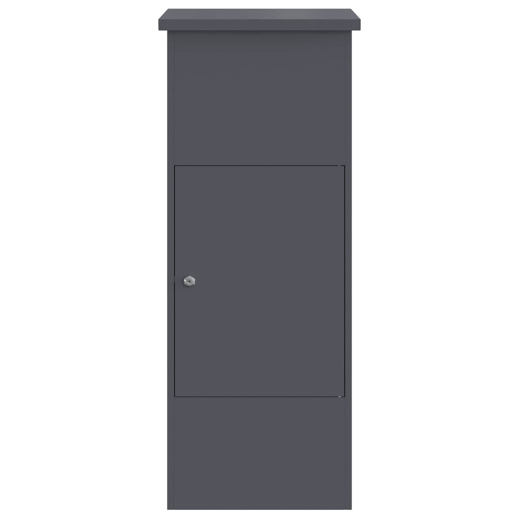 vidaXL Skrzynka na przesyłki Antracyt 44,5 x 29 x 110,5 cm Stal