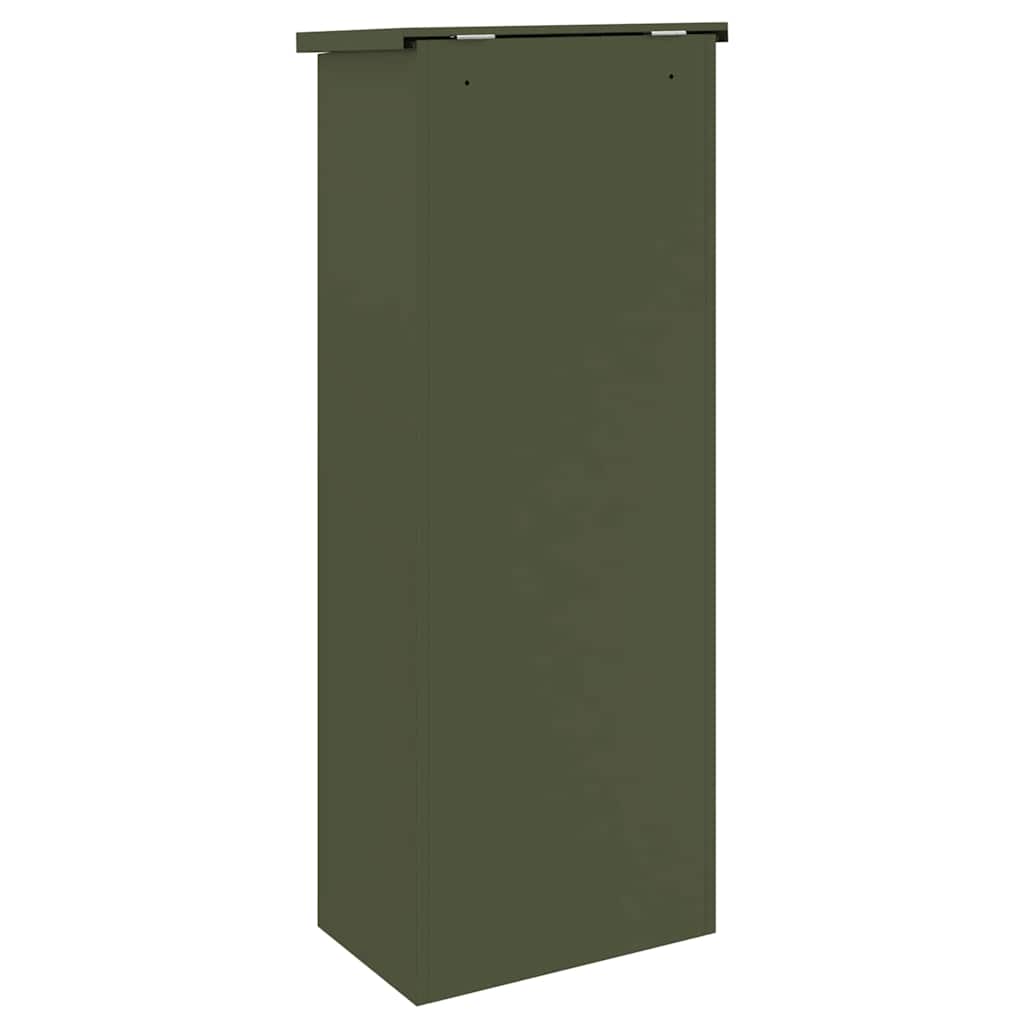 vidaXL Skrzynka na przesyłki oliwkowy 44,5 x 29 x 110,5 cm Stal