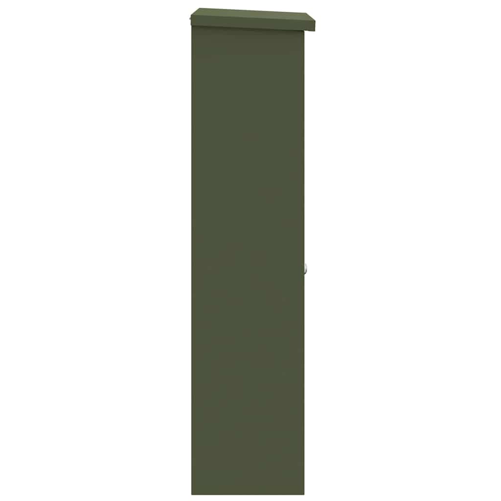 vidaXL Skrzynka na przesyłki oliwkowy 44,5 x 29 x 110,5 cm Stal