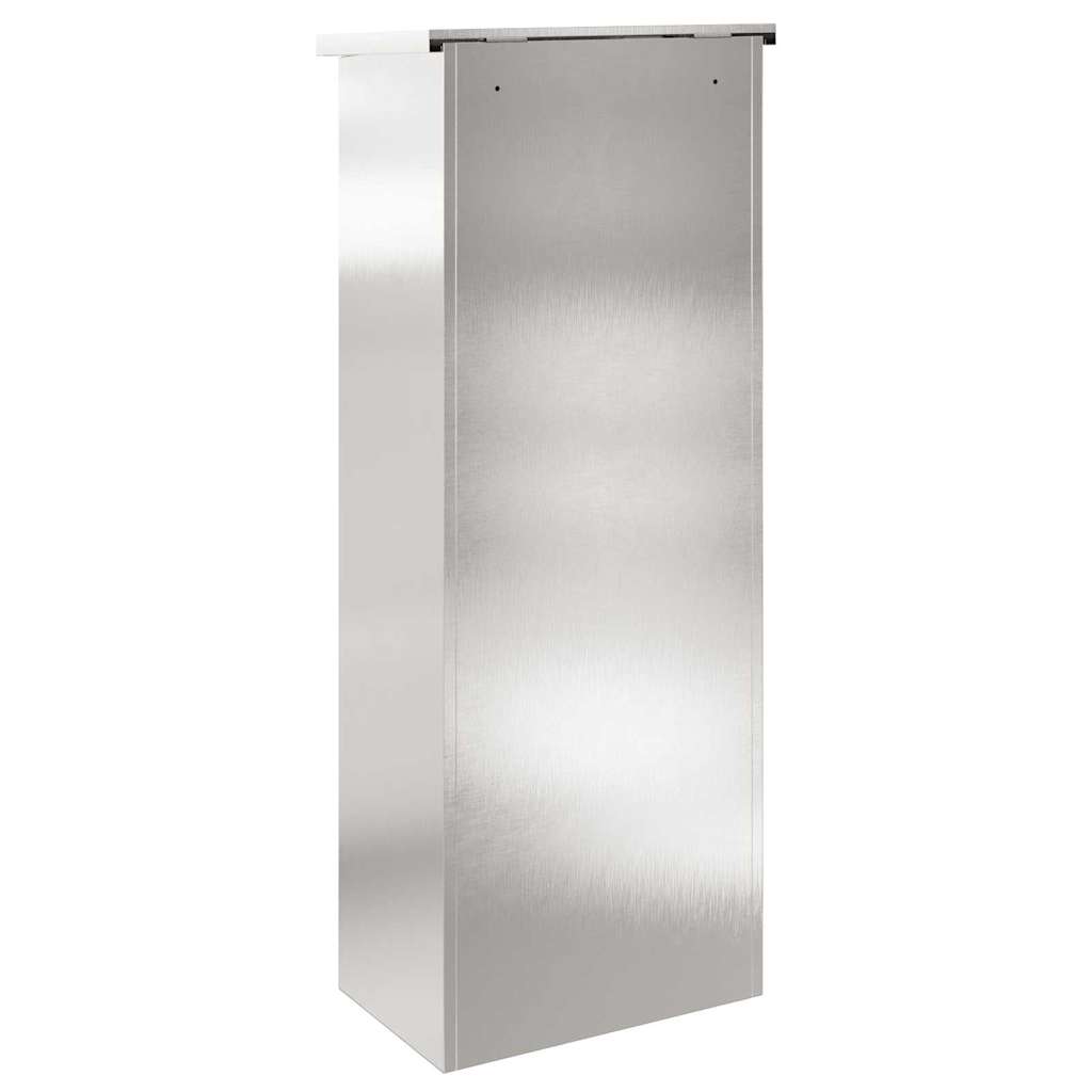 vidaXL Skrzynka na przesyłki z drzwiami Srebrny 44,5 x 29 x 110,5 cm