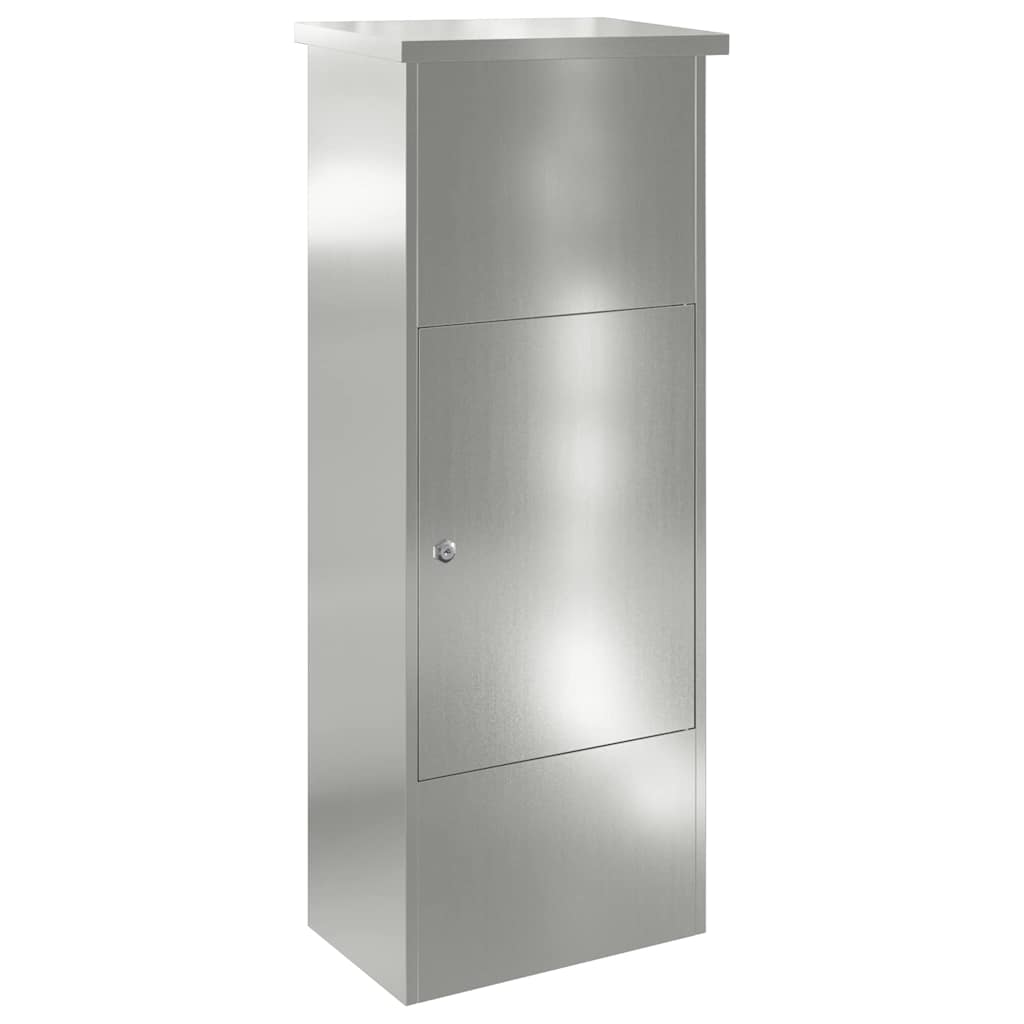 vidaXL Skrzynka na przesyłki z drzwiami Czarny 44,5 x 29 x 110,5 cm