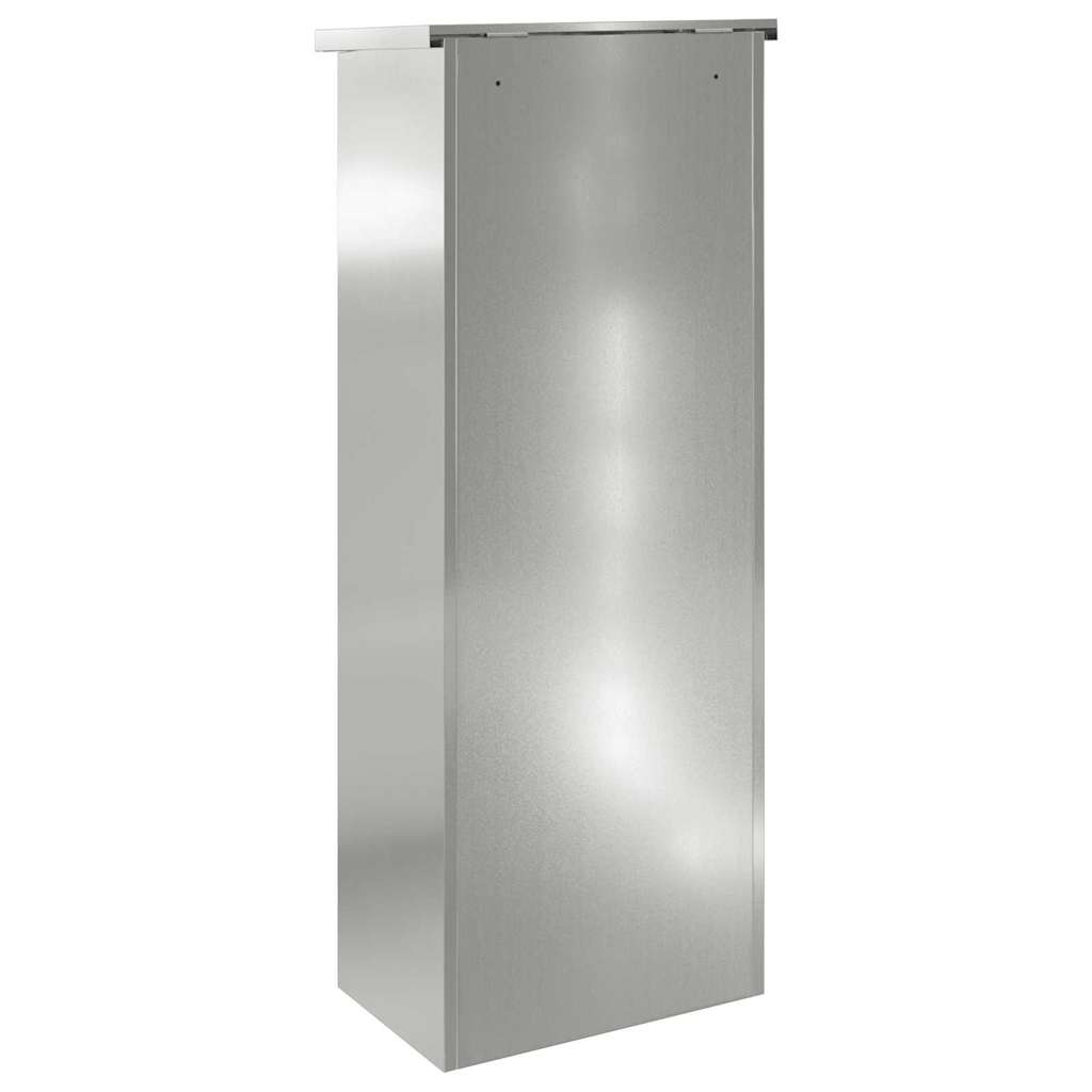 vidaXL Skrzynka na przesyłki z drzwiami Czarny 44,5 x 29 x 110,5 cm