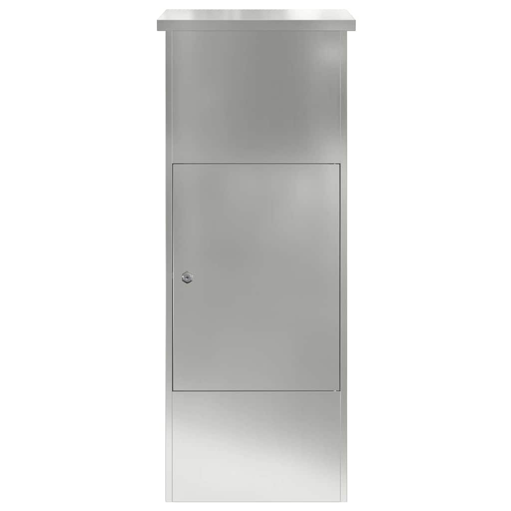 vidaXL Skrzynka na przesyłki z drzwiami Czarny 44,5 x 29 x 110,5 cm