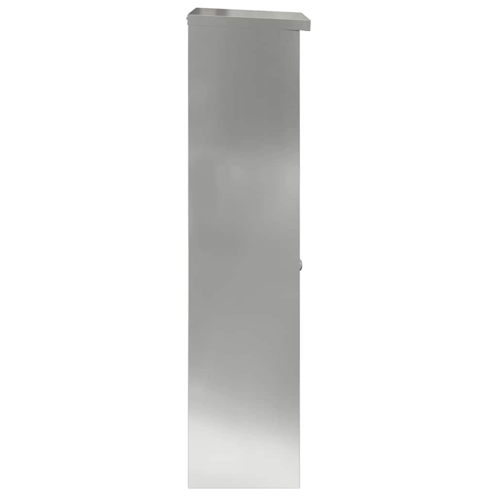 vidaXL Skrzynka na przesyłki z drzwiami Czarny 44,5 x 29 x 110,5 cm