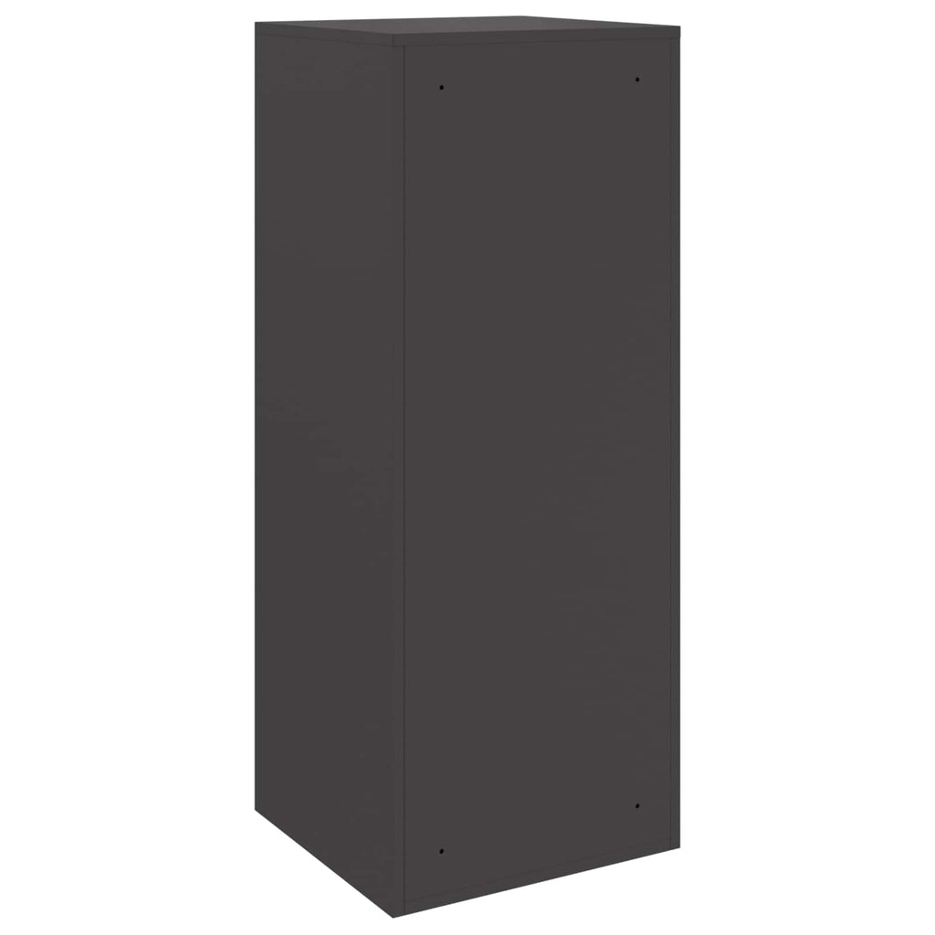 vidaXL Skrzynka na przesyłki z drzwiami Czarny 41 x 38 x 103 cm Stal