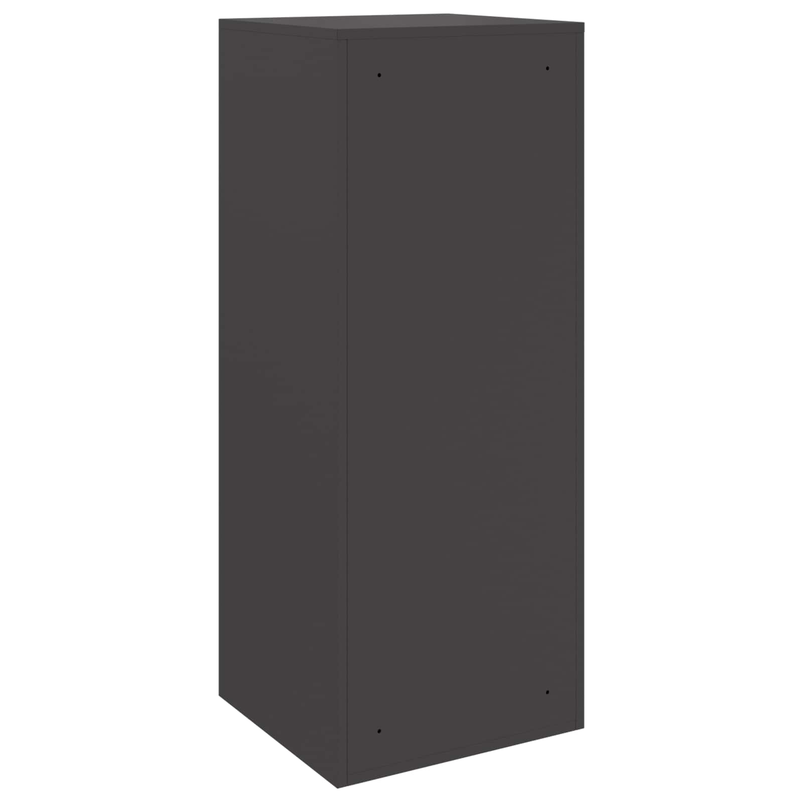 vidaXL Skrzynka na przesyłki z drzwiami Czarny 41 x 38 x 103 cm Stal