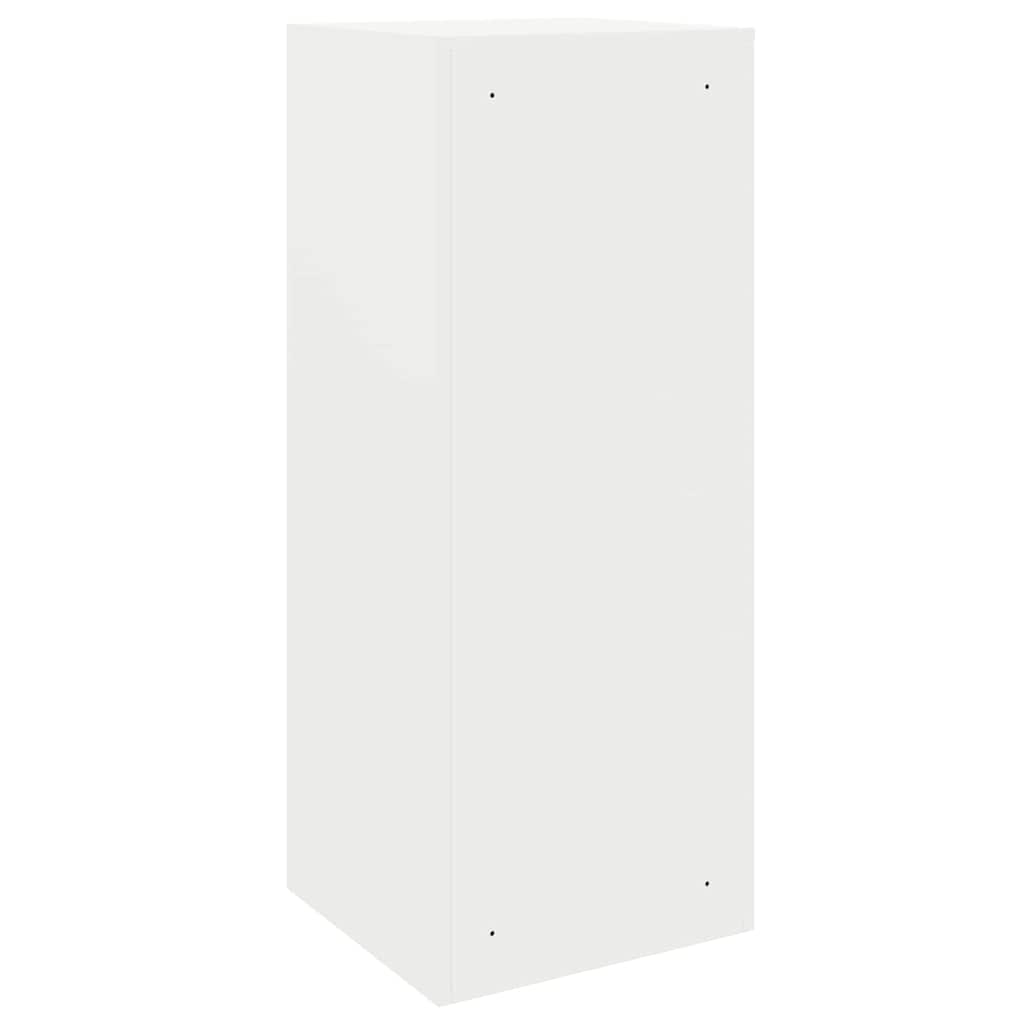 vidaXL Skrzynka na przesyłki z drzwiami Biały 41 x 38 x 103 cm Stal