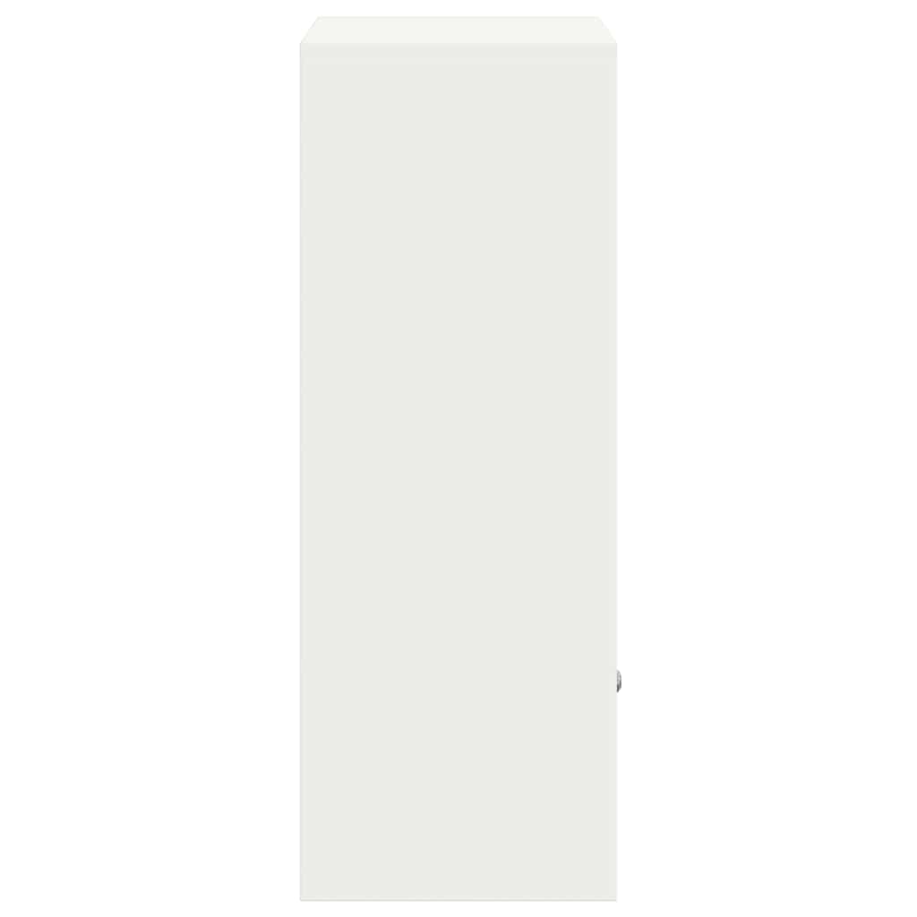 vidaXL Skrzynka na przesyłki z drzwiami Biały 41 x 38 x 103 cm Stal