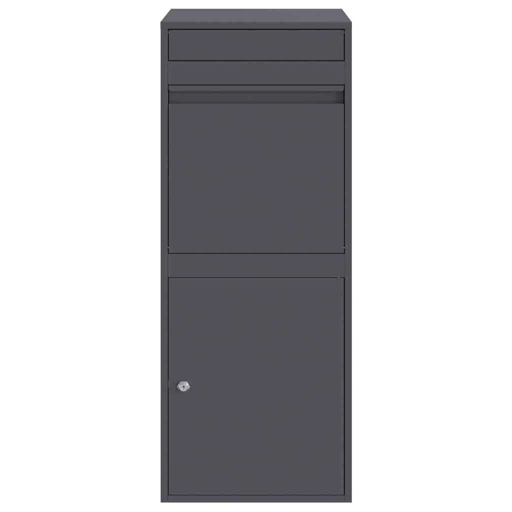 vidaXL Skrzynka na przesyłki z drzwiami Antracyt 41 x 38 x 103 cm Stal
