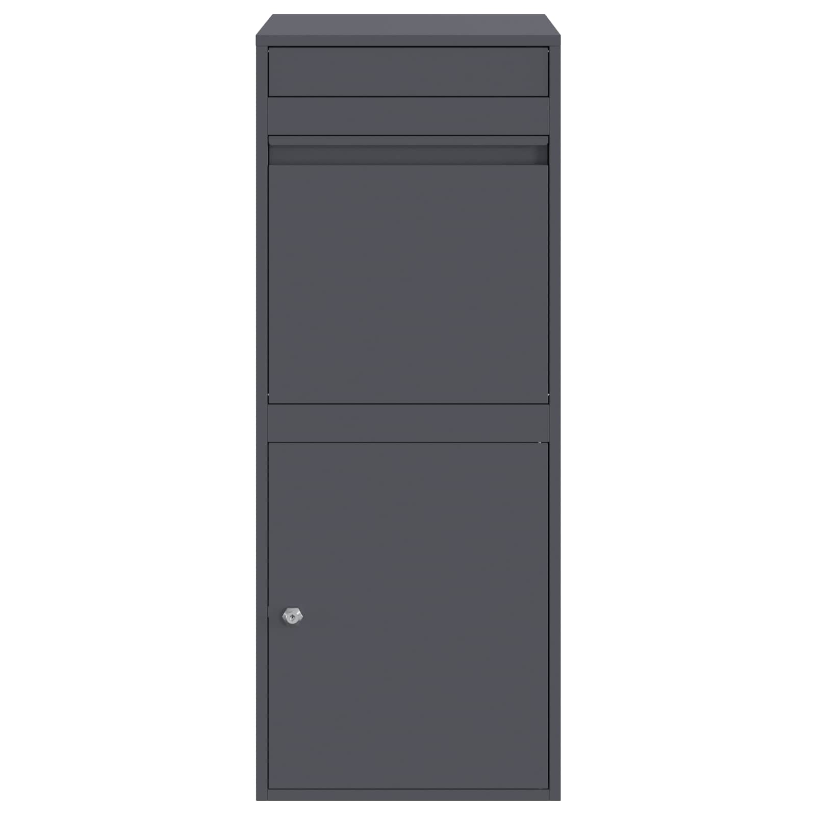 vidaXL Skrzynka na przesyłki z drzwiami Antracyt 41 x 38 x 103 cm Stal