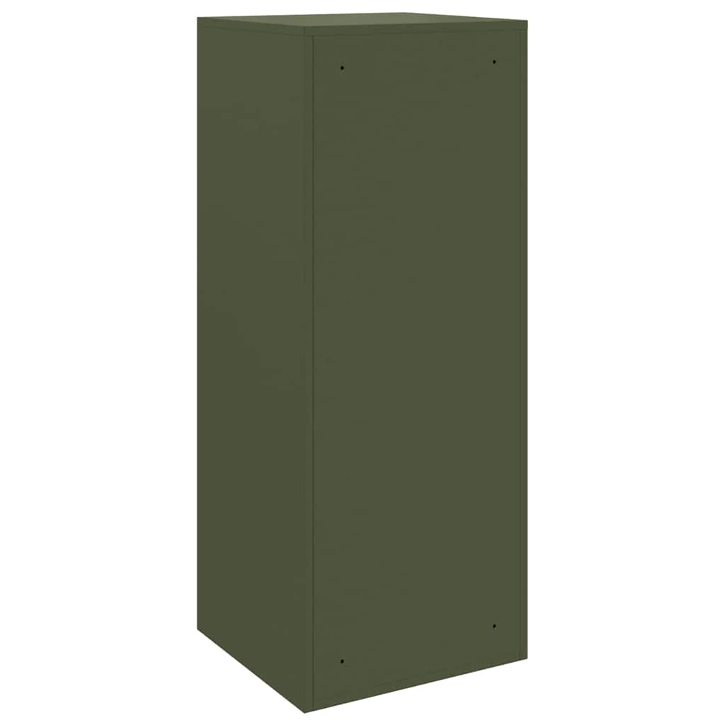 vidaXL Skrzynka na przesyłki z drzwiami oliwkowy 41 x 38 x 103 cm Stal