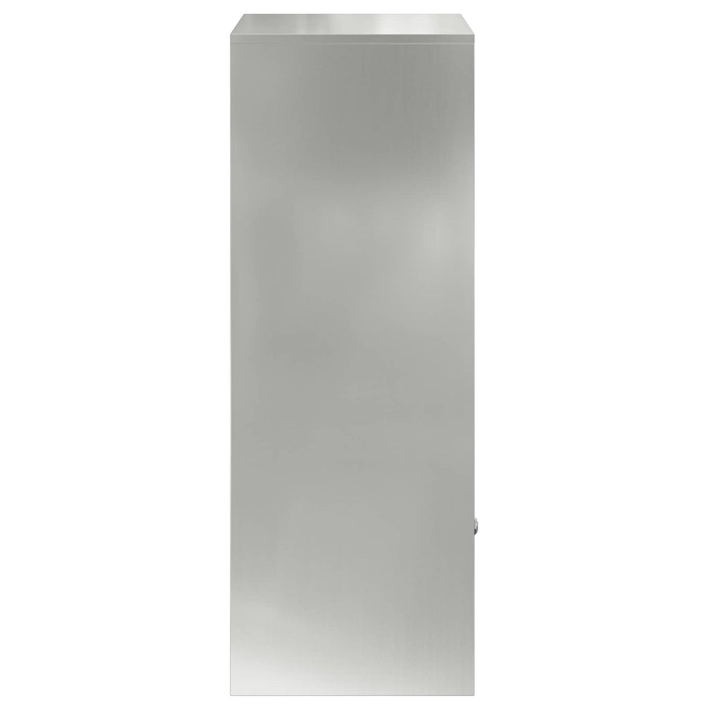 vidaXL Skrzynka na przesyłki z drzwiami srebrny 47,5 x 38 x 59 cm