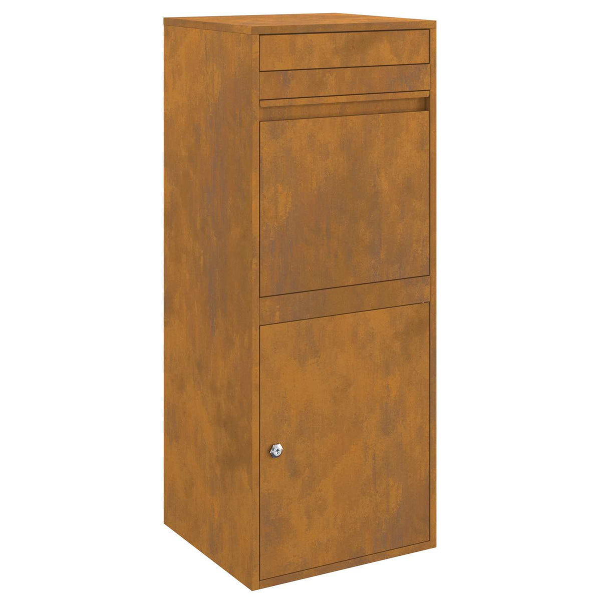 vidaXL Skrzynka na przesyłki Rdzawy 41 x 38 x 103 cm Stal kortenowska
