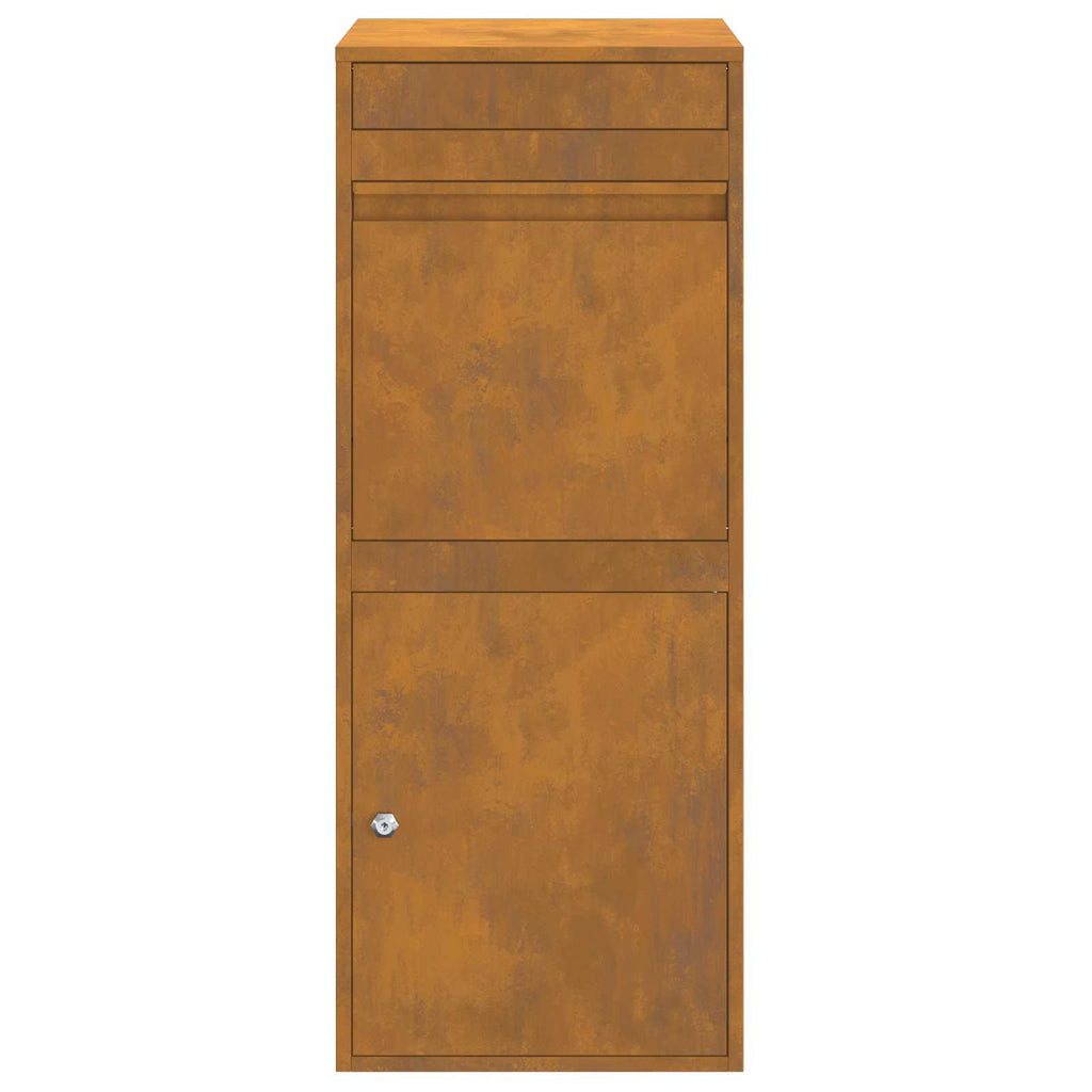 vidaXL Skrzynka na przesyłki Rdzawy 41 x 38 x 103 cm Stal kortenowska