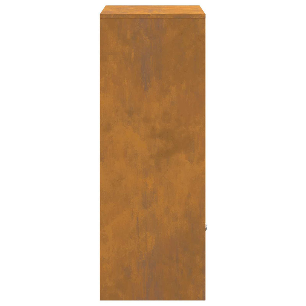 vidaXL Skrzynka na przesyłki Rdzawy 41 x 38 x 103 cm Stal kortenowska