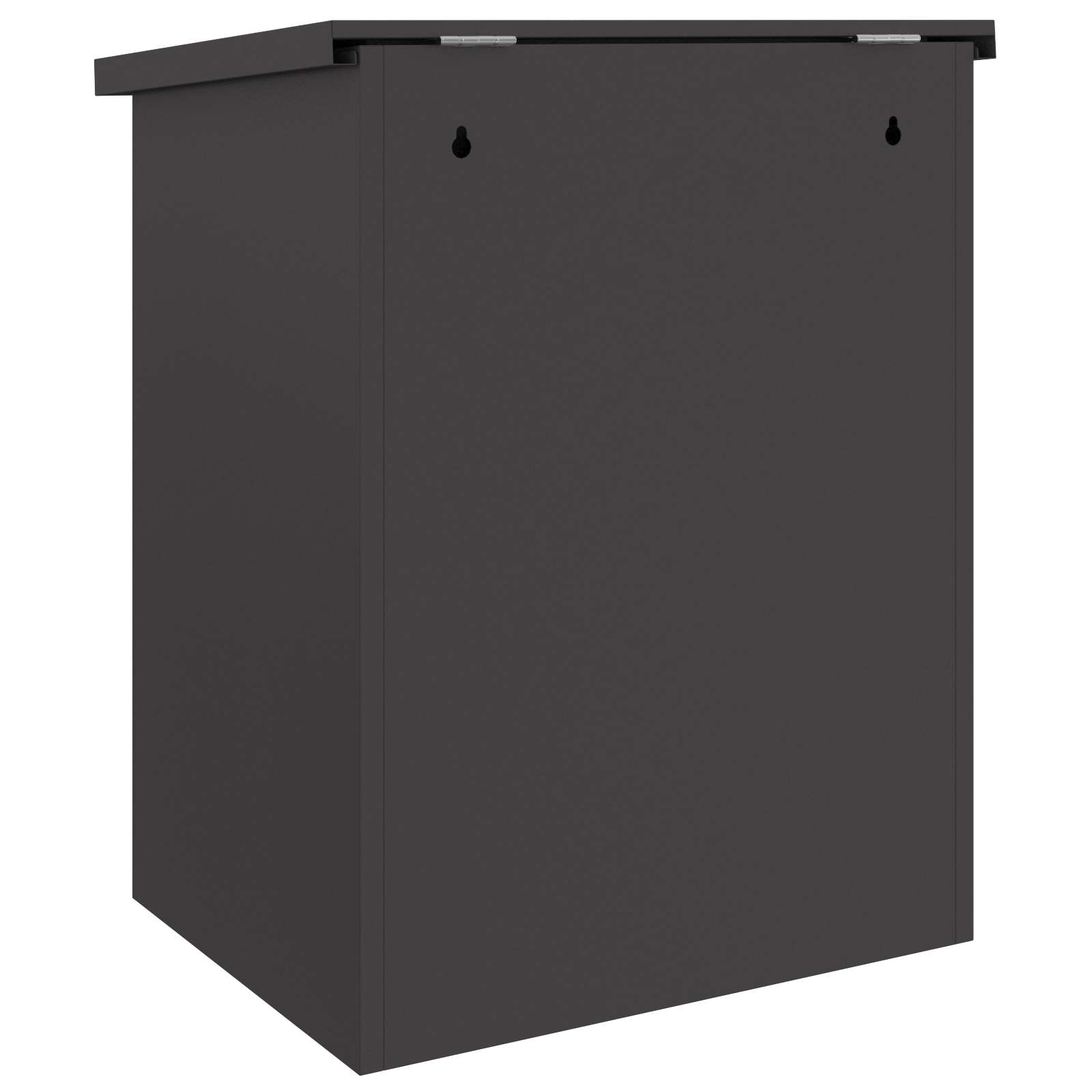 vidaXL Skrzynka na przesyłki z drzwiami Czarny 47.5 x 38 x 59 cm Stal