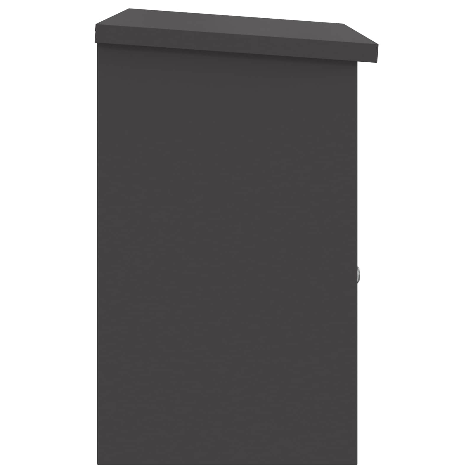 vidaXL Skrzynka na przesyłki z drzwiami Czarny 47.5 x 38 x 59 cm Stal