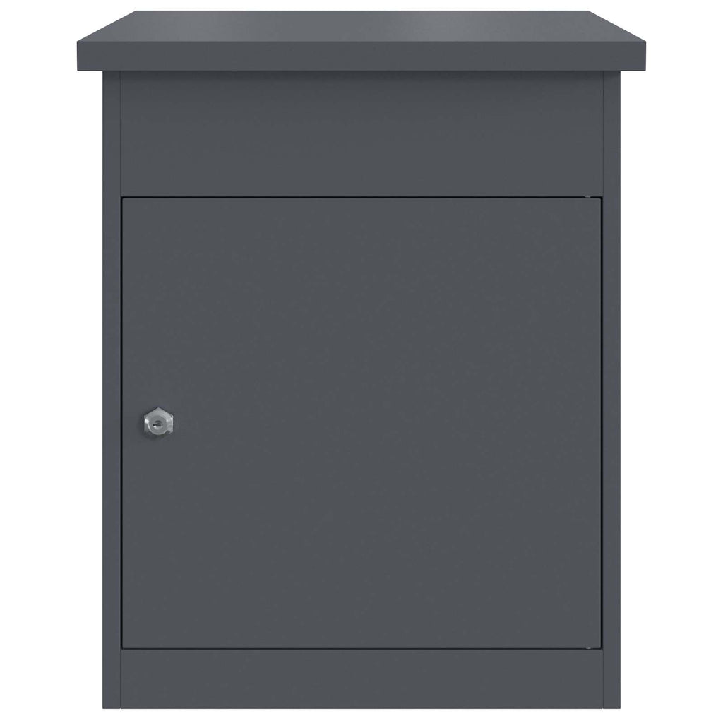 vidaXL Skrzynka na przesyłki Z blokadą Antracyt 47.5 x 38 x 59 cm Stal