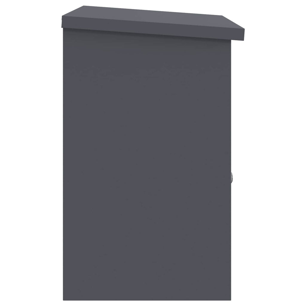 vidaXL Skrzynka na przesyłki Z blokadą Antracyt 47.5 x 38 x 59 cm Stal