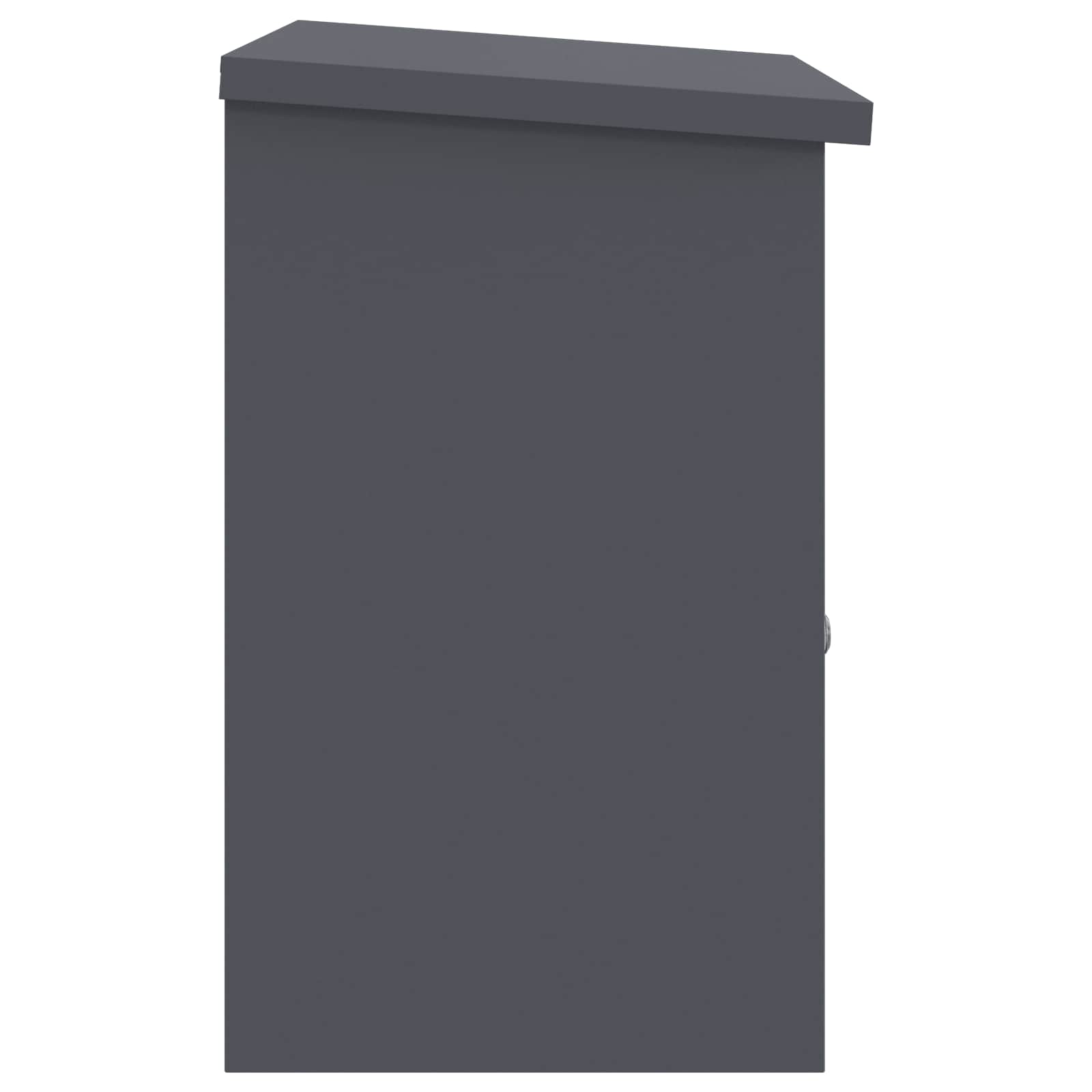 vidaXL Skrzynka na przesyłki Z blokadą Antracyt 47.5 x 38 x 59 cm Stal