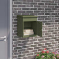 vidaXL Skrzynka na przesyłki Z blokadą oliwkowy 47.5 x 38 x 59 cm Stal