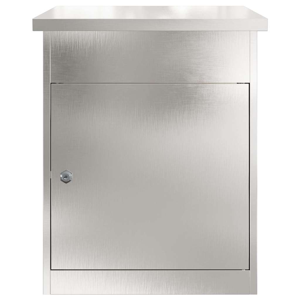 vidaXL Skrzynka na przesyłki Srebrny 47,5 x 38 x 59 cm Stal nierdzewna