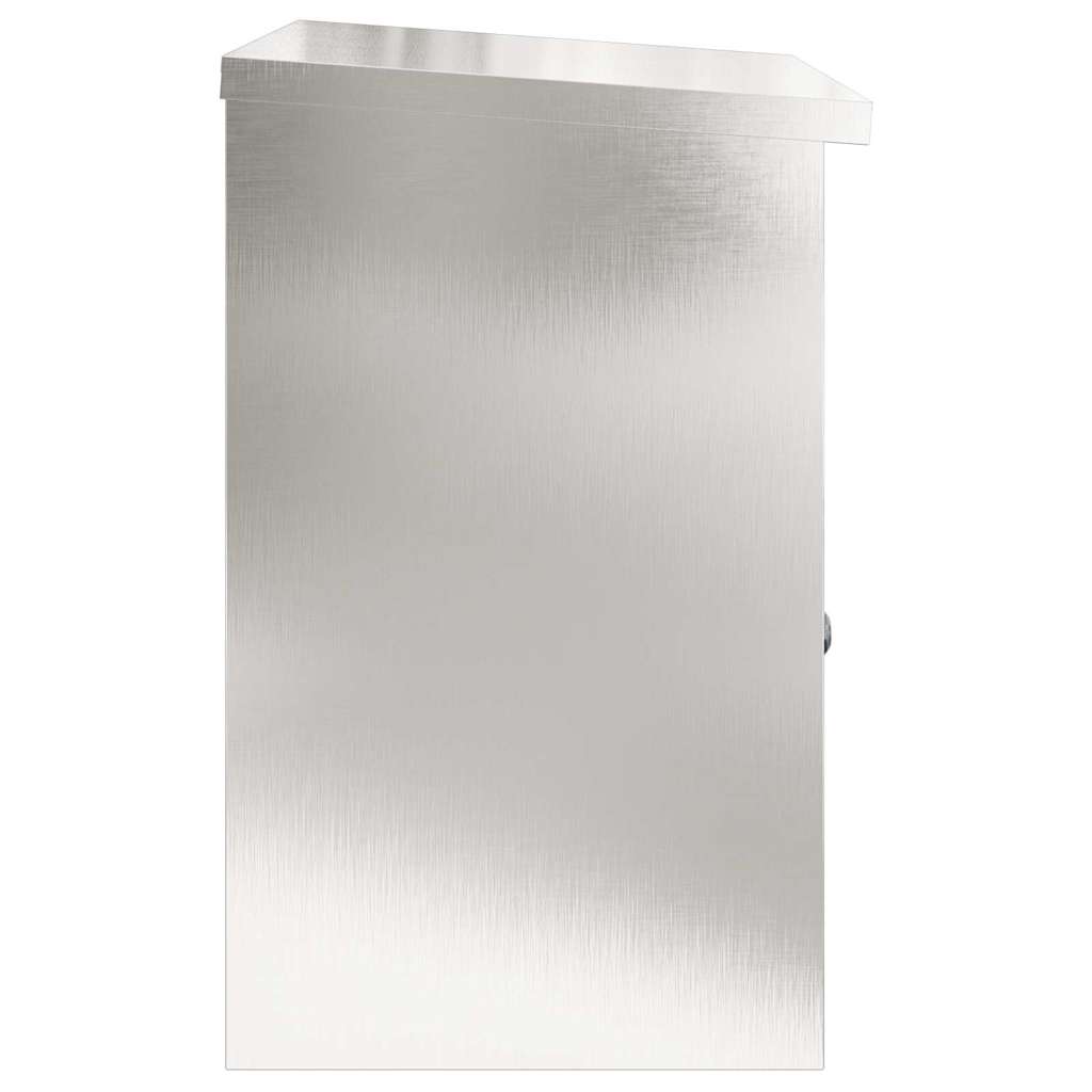 vidaXL Skrzynka na przesyłki Srebrny 47,5 x 38 x 59 cm Stal nierdzewna