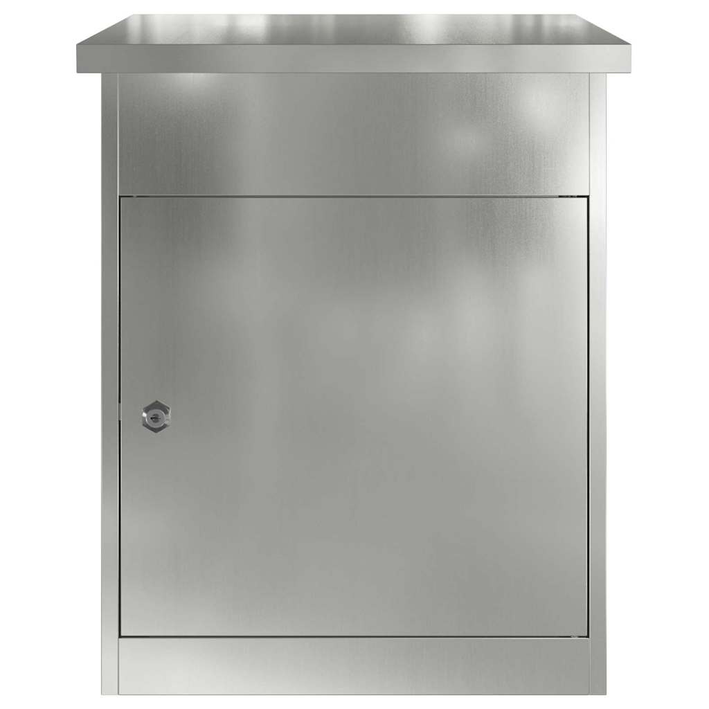 vidaXL Skrzynka na przesyłki z drzwiami Czarny 47.5 x 38 x 59 cm