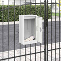 vidaXL skrzynka na listy z przechowywaniem Biały 30 x 20 x 55 cm Stal