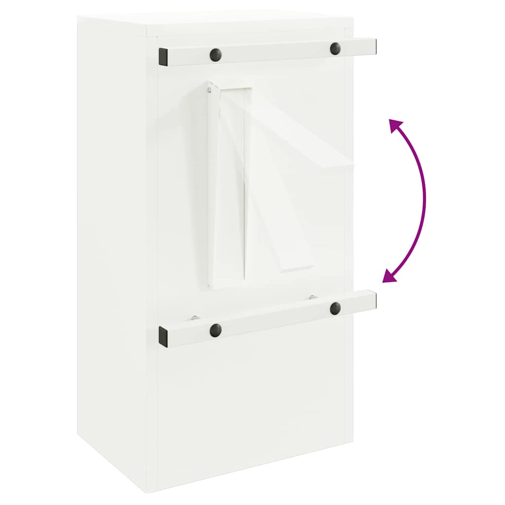 vidaXL skrzynka na listy z przechowywaniem Biały 30 x 20 x 55 cm Stal
