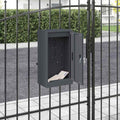 vidaXL skrzynka na listy z drzwiami Antracyt 30 x 20 x 55 cm Stal