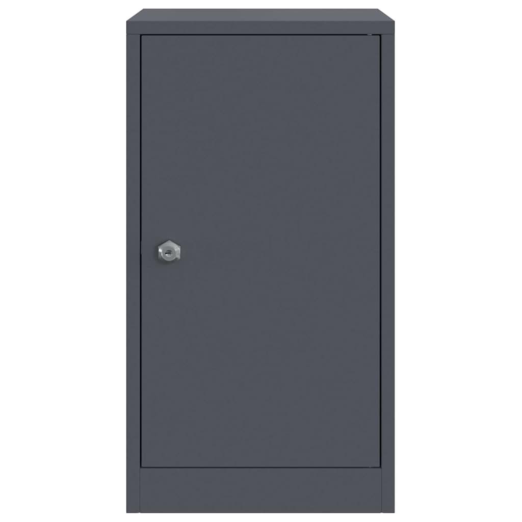 vidaXL skrzynka na listy z drzwiami Antracyt 30 x 20 x 55 cm Stal