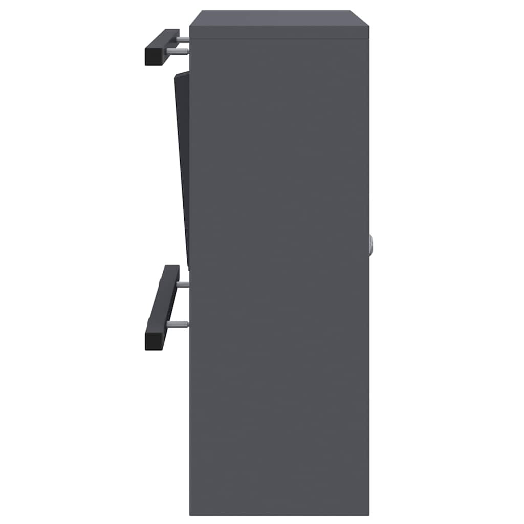 vidaXL skrzynka na listy z drzwiami Antracyt 30 x 20 x 55 cm Stal