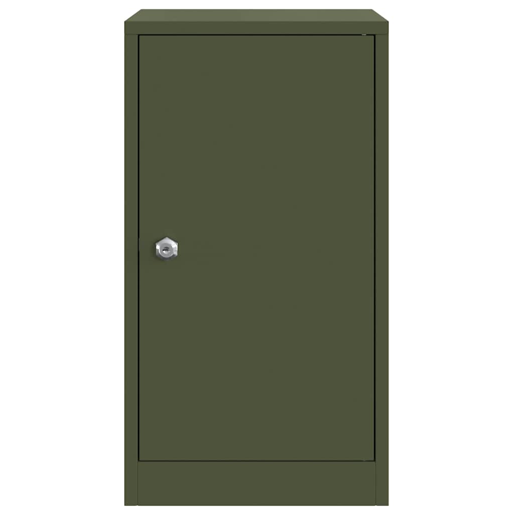 vidaXL skrzynka na listy z drzwiami oliwkowy 30 x 20 x 55 cm Stal