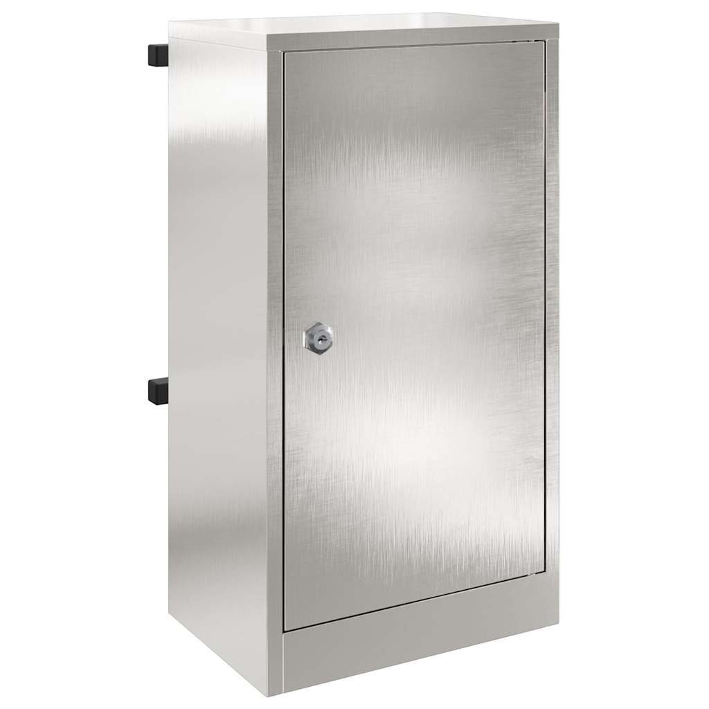 vidaXL skrzynka na listy Srebrny 30 x 20 x 55 cm Stal nierdzewna