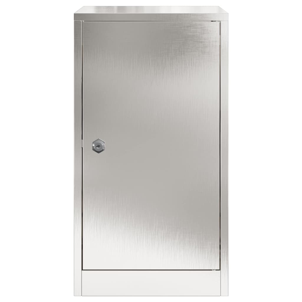 vidaXL skrzynka na listy Srebrny 30 x 20 x 55 cm Stal nierdzewna