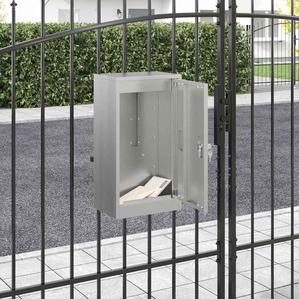 vidaXL skrzynka na listy Czarny 30 x 20 x 55 cm Stal Galwanizowana