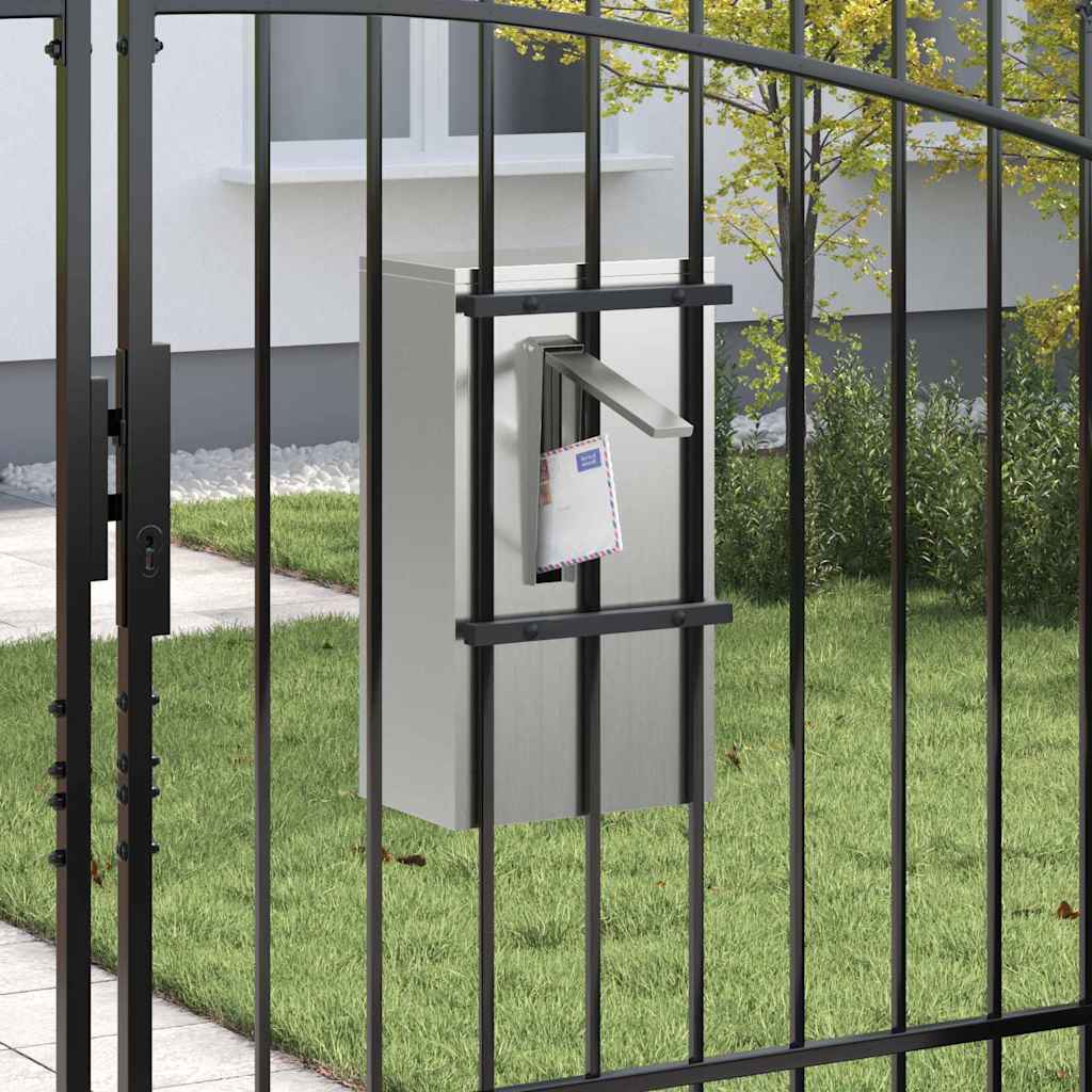 vidaXL skrzynka na listy Czarny 30 x 20 x 55 cm Stal Galwanizowana