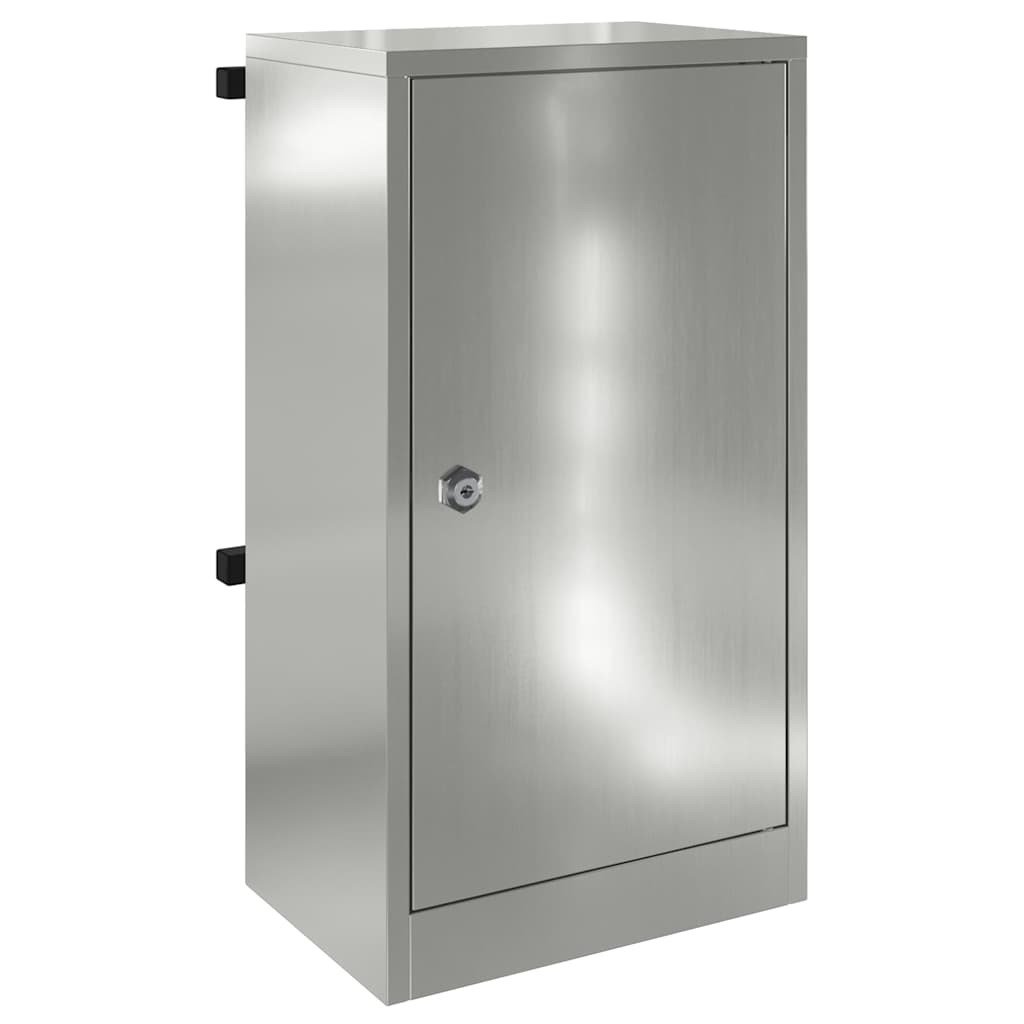vidaXL skrzynka na listy Czarny 30 x 20 x 55 cm Stal Galwanizowana