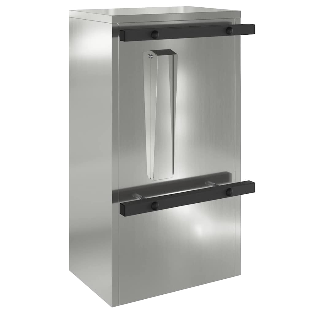 vidaXL skrzynka na listy Czarny 30 x 20 x 55 cm Stal Galwanizowana