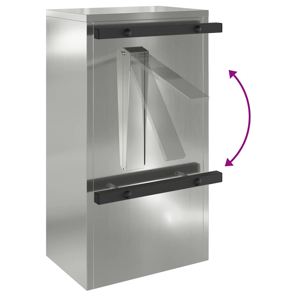 vidaXL skrzynka na listy Czarny 30 x 20 x 55 cm Stal Galwanizowana