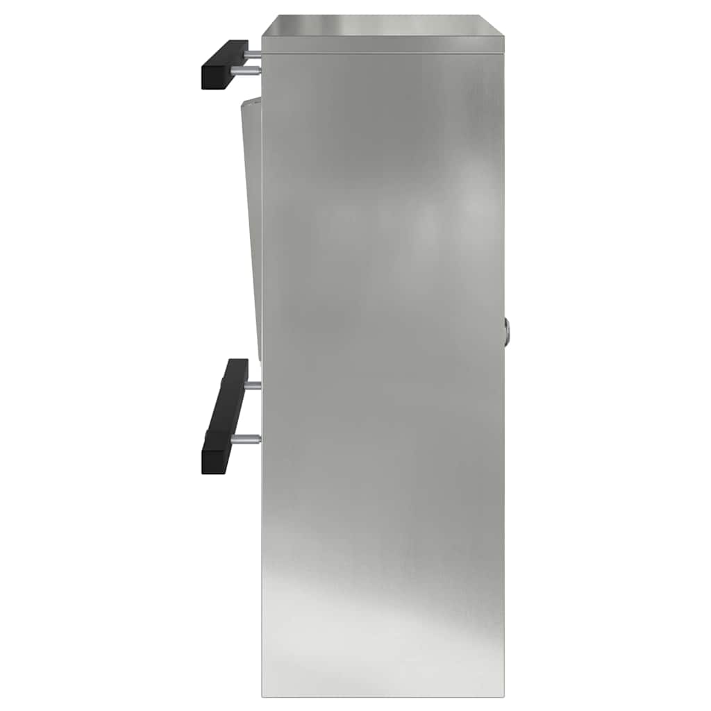 vidaXL skrzynka na listy Czarny 30 x 20 x 55 cm Stal Galwanizowana
