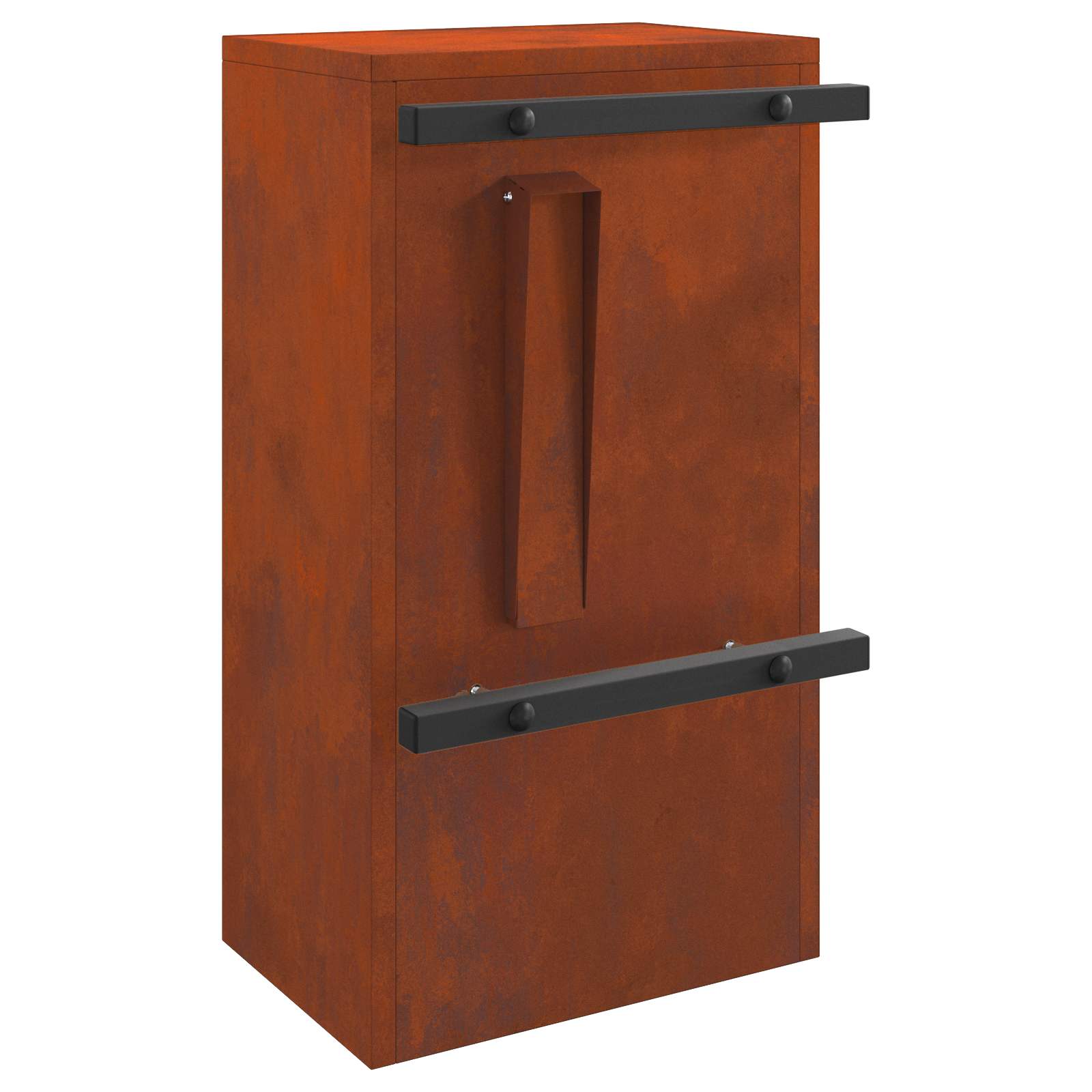 vidaXL skrzynka na listy z przechowywaniem Rdzawy 30 x 20 x 55 cm