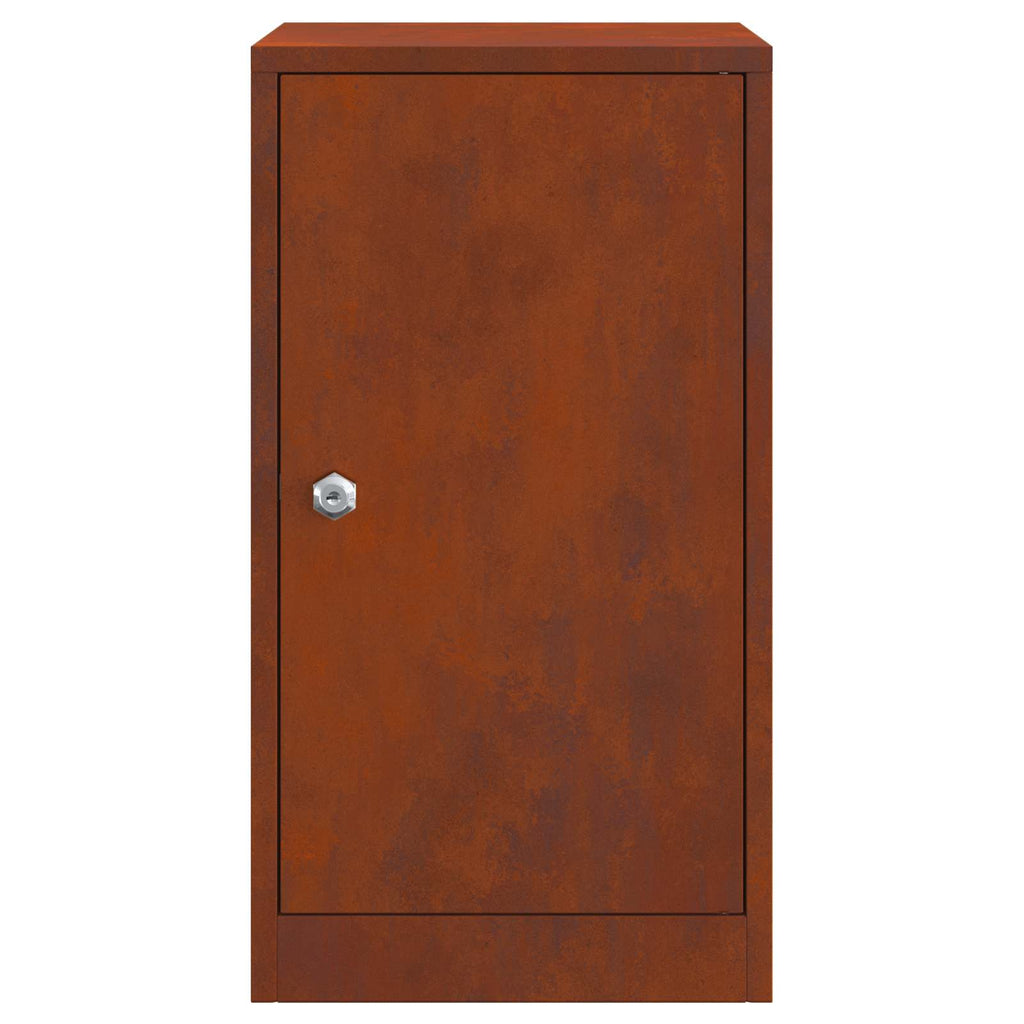 vidaXL skrzynka na listy z przechowywaniem Rdzawy 30 x 20 x 55 cm