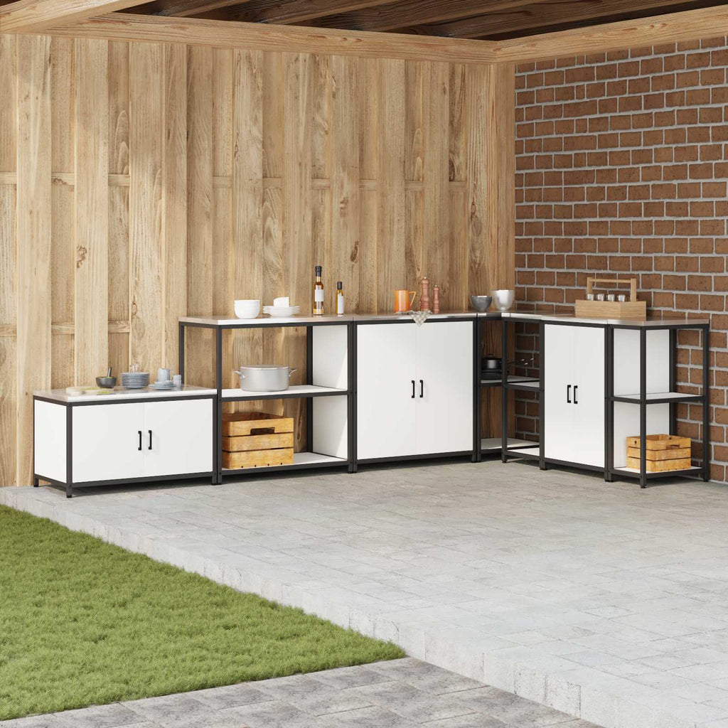 vidaXL Przechowywanie w kuchni HATTEM Biały 90 x 50 x 92 cm Stal