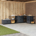 vidaXL Przechowywanie w kuchni HATTEM antracytowy 90 x 50 x 92 cm Stal