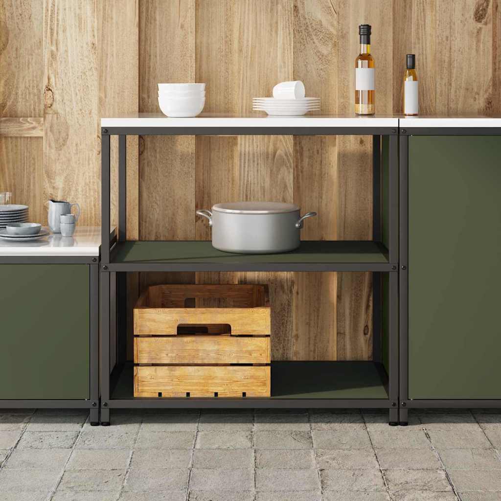 vidaXL Przechowywanie w kuchni HATTEM Oliwkowy zielony 90 x 50 x 92 cm
